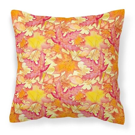 Carolines Treasures Carolines Treasures BB7498PW1414 Fall Leaves Watercolor Red Fabric Decorative Pillow; 14 x 14 in. BB7498PW1414